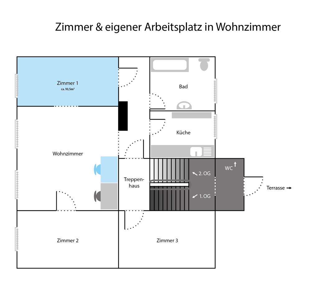 Bild 5: Wohngemeinschaft (WG) Wohnung in 4600 Olten zu vermieten