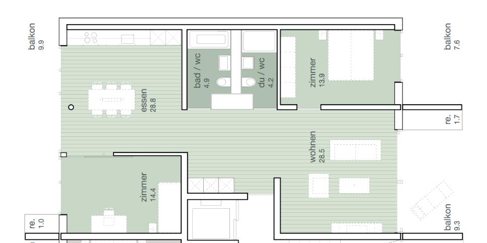 Bild 7: 3.5 Zimmer Wohnung in 3007 Bern Weissenbühl, Stadtteil III zu vermieten