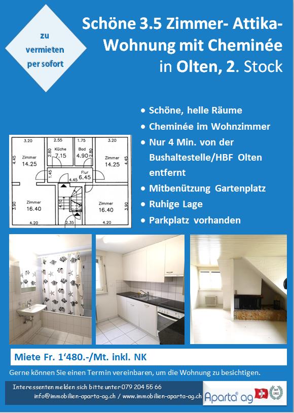 Bild 2: 3.5 Zimmer Wohnung in 4600 Olten zu vermieten