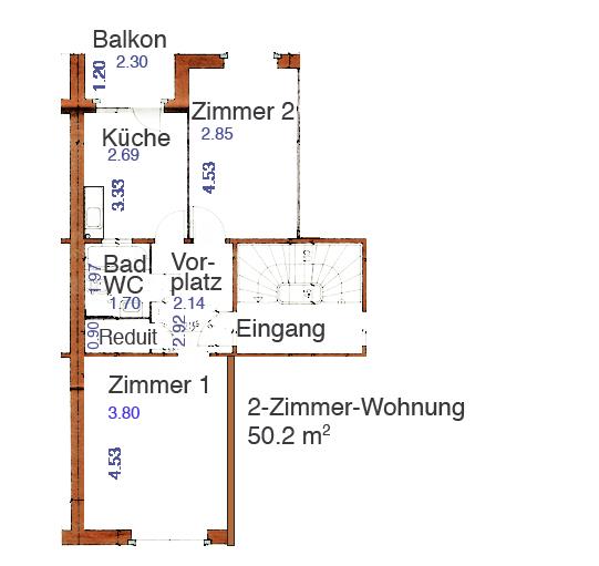2 Zimmer Wohnung in 4055 Basel-Iselin zu vermieten